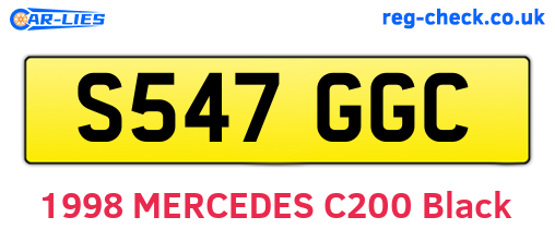 S547GGC are the vehicle registration plates.
