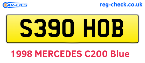 S390HOB are the vehicle registration plates.