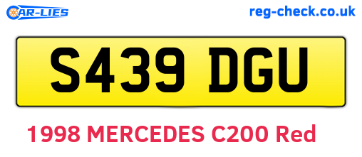 S439DGU are the vehicle registration plates.