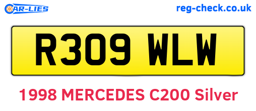 R309WLW are the vehicle registration plates.