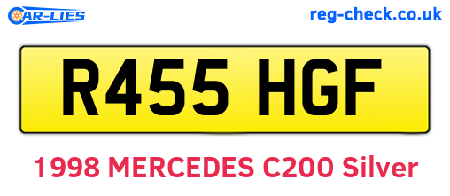 R455HGF are the vehicle registration plates.