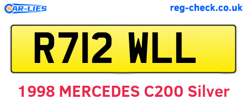 R712WLL are the vehicle registration plates.