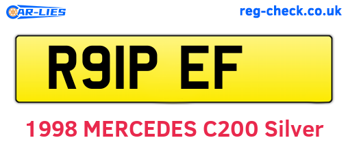 R91PEF are the vehicle registration plates.