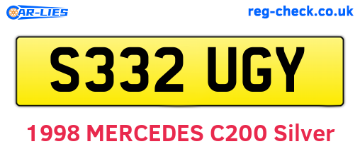 S332UGY are the vehicle registration plates.