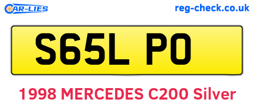 S65LPO are the vehicle registration plates.
