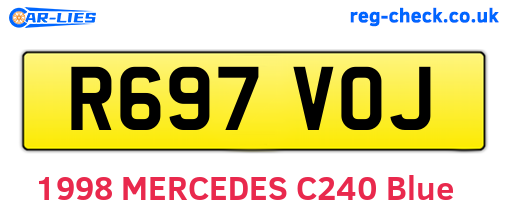 R697VOJ are the vehicle registration plates.
