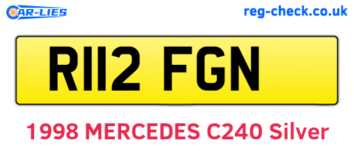 R112FGN are the vehicle registration plates.