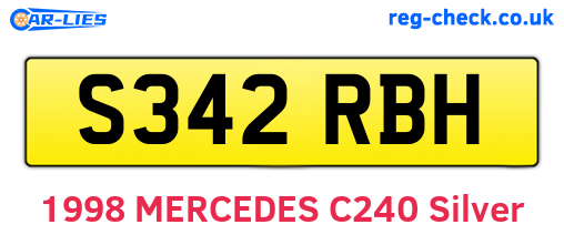 S342RBH are the vehicle registration plates.
