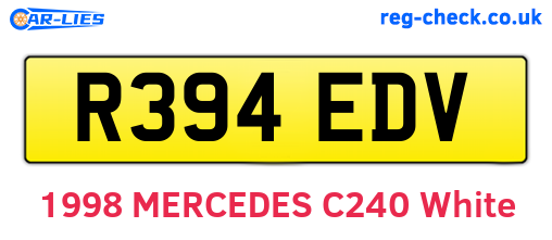 R394EDV are the vehicle registration plates.