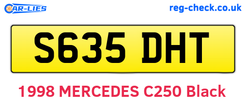 S635DHT are the vehicle registration plates.