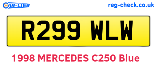 R299WLW are the vehicle registration plates.