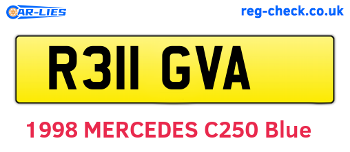 R311GVA are the vehicle registration plates.