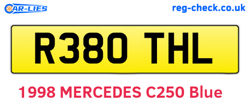 R380THL are the vehicle registration plates.