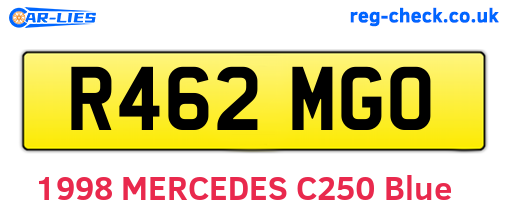 R462MGO are the vehicle registration plates.