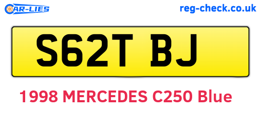 S62TBJ are the vehicle registration plates.