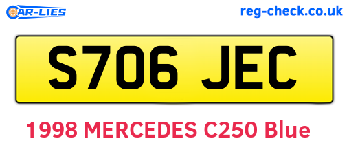 S706JEC are the vehicle registration plates.