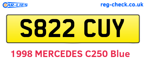 S822CUY are the vehicle registration plates.