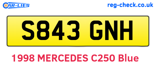 S843GNH are the vehicle registration plates.
