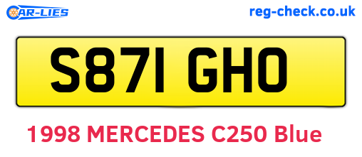 S871GHO are the vehicle registration plates.