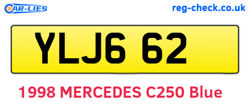 YLJ662 are the vehicle registration plates.