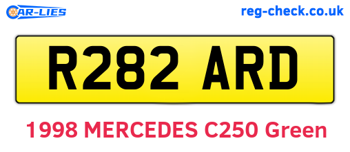 R282ARD are the vehicle registration plates.