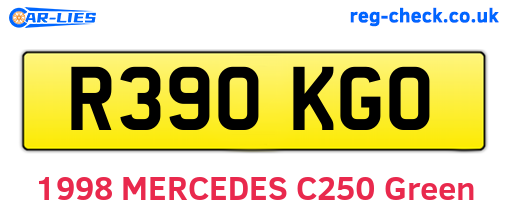 R390KGO are the vehicle registration plates.