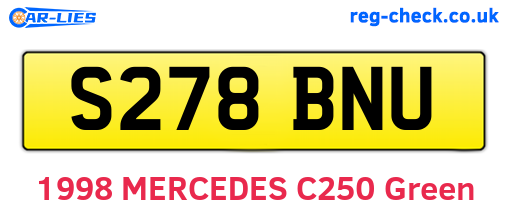 S278BNU are the vehicle registration plates.