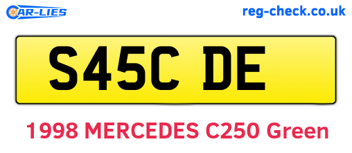 S45CDE are the vehicle registration plates.
