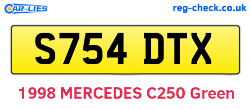 S754DTX are the vehicle registration plates.