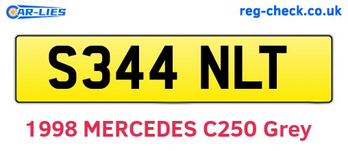 S344NLT are the vehicle registration plates.