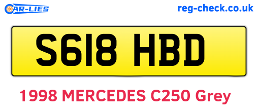 S618HBD are the vehicle registration plates.