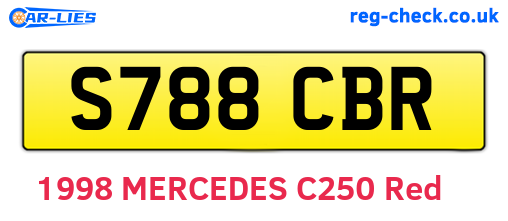 S788CBR are the vehicle registration plates.