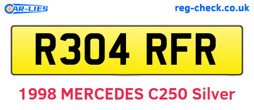 R304RFR are the vehicle registration plates.