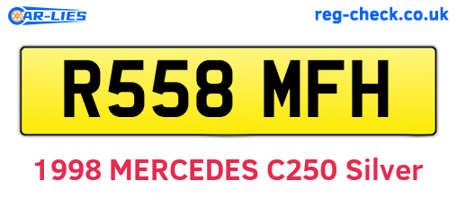 R558MFH are the vehicle registration plates.