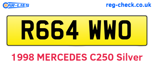 R664WWO are the vehicle registration plates.