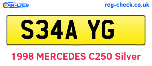 S34AYG are the vehicle registration plates.