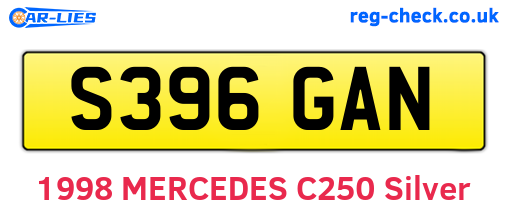 S396GAN are the vehicle registration plates.