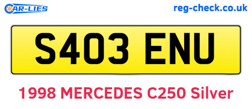 S403ENU are the vehicle registration plates.