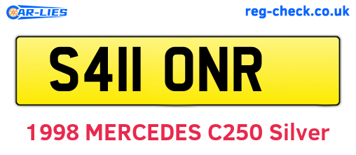 S411ONR are the vehicle registration plates.