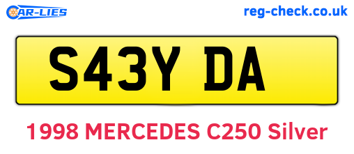 S43YDA are the vehicle registration plates.