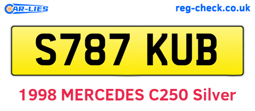 S787KUB are the vehicle registration plates.