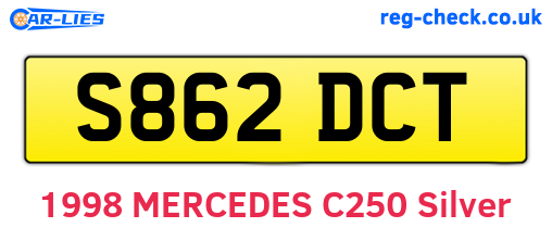 S862DCT are the vehicle registration plates.