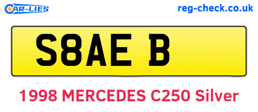 S8AEB are the vehicle registration plates.