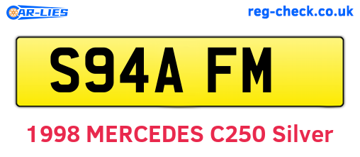 S94AFM are the vehicle registration plates.
