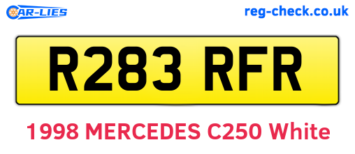 R283RFR are the vehicle registration plates.