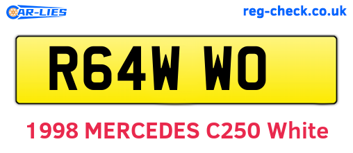 R64WWO are the vehicle registration plates.