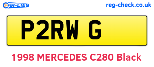 P2RWG are the vehicle registration plates.