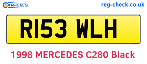 R153WLH are the vehicle registration plates.