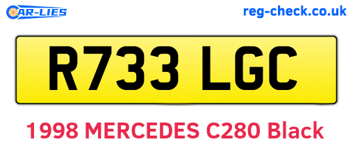 R733LGC are the vehicle registration plates.
