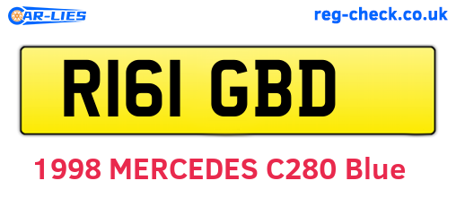 R161GBD are the vehicle registration plates.
